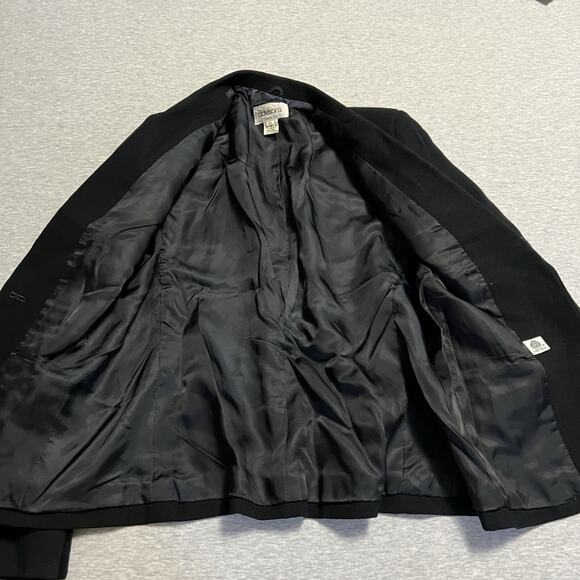 VTG Wool Jacket Blazer Womens Medium Black Academia Tailored Davison's Academia - Picture 7 of 16